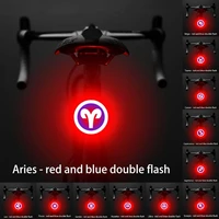 constellation bicycle tail light creative bicycle accessories 100usb rechargeable night ride tail light mountain bike rear light