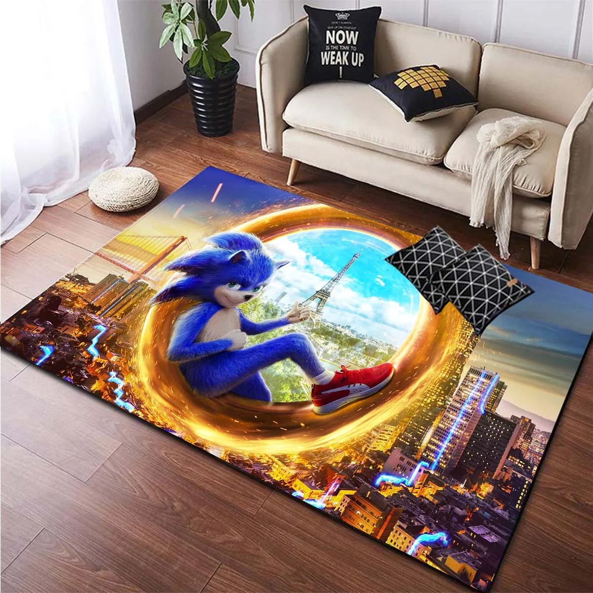 Аниме Sonic коврики с узором Противоскользящий коврик для гостиной детской спальни