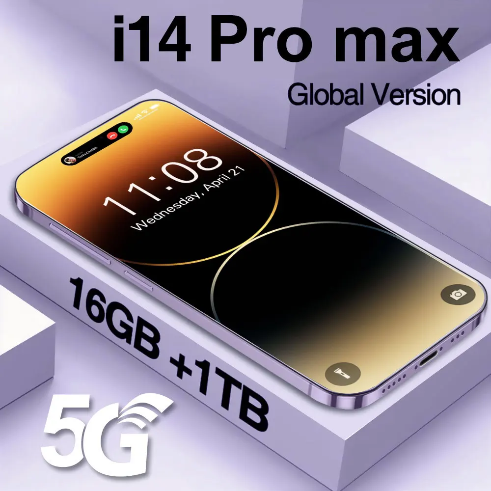 

Смартфон i14 Pro Max, 6,8 дюйма, 4G, 7800 мАч