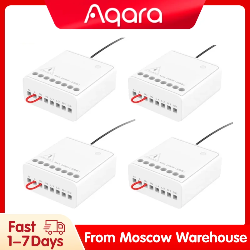 Aqara Relay Two-way Control Module Wireless Zigbee Controller 2 Channels Smart Light Control Switch Mi Home APP And HomeKit