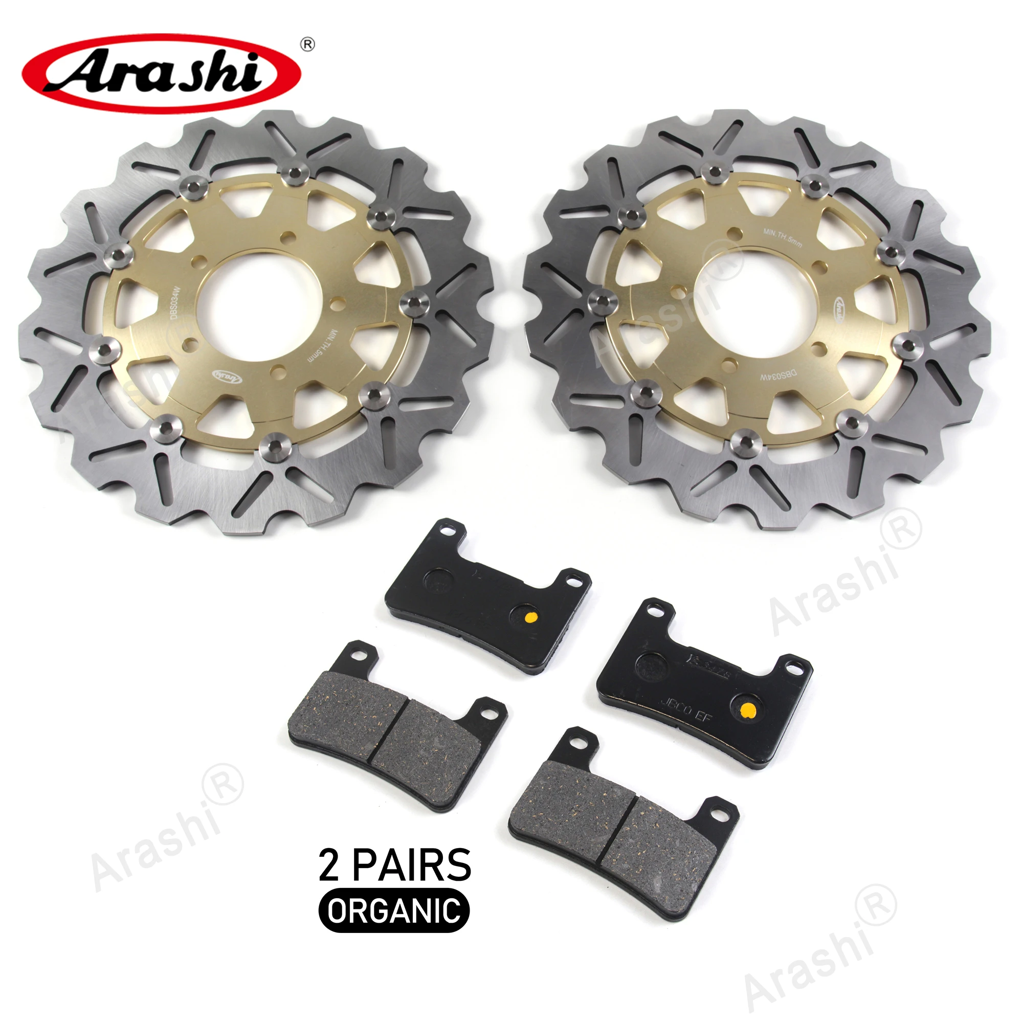 

Полностью плавающие передние тормозные дисковые Тормозные колодки Arashi CNC для KAWASAKI Z1000SX / ABS 2011 2012 2013 2014 2015 Z 1000 SX