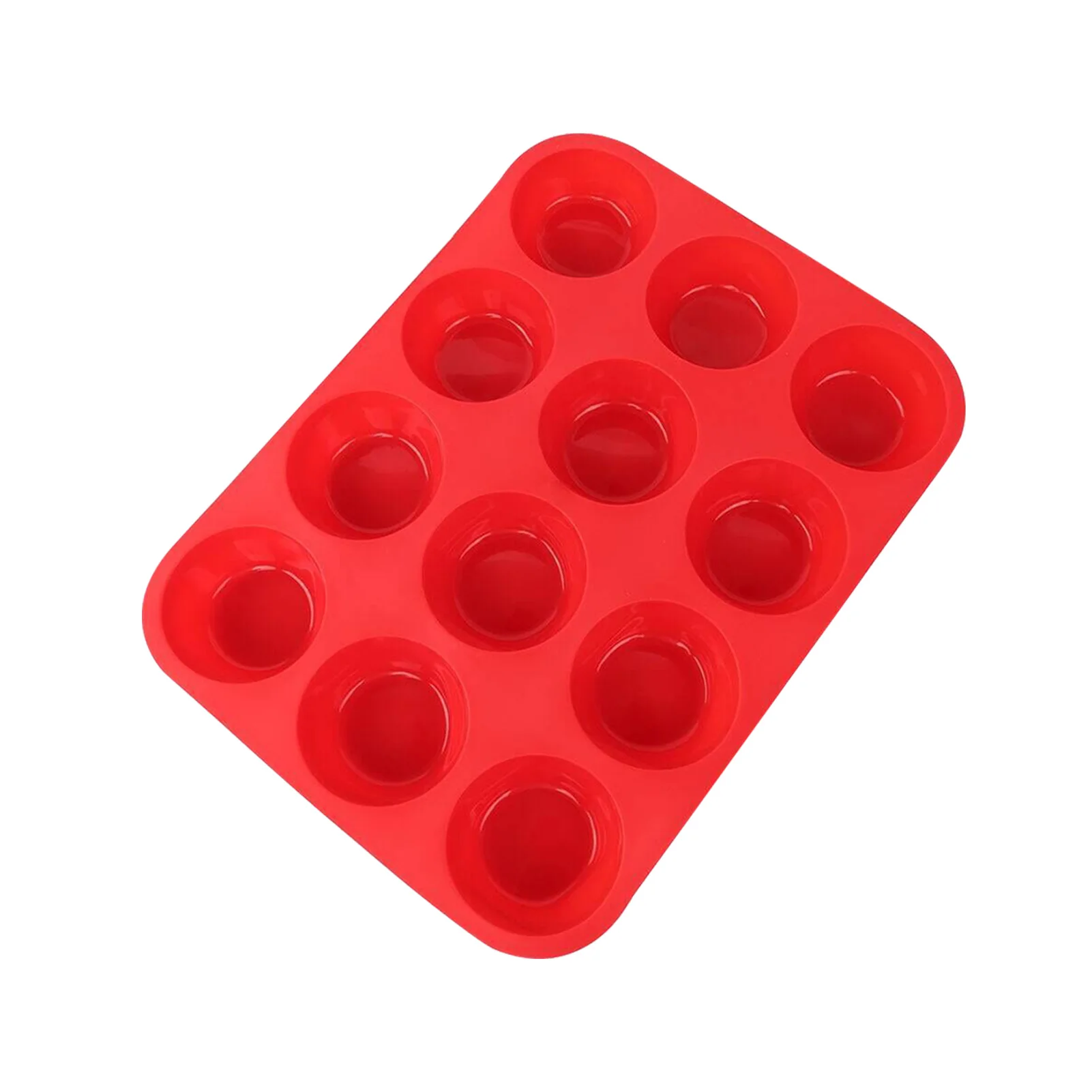 

Cookies Soft Silicone Easy Clean DIY Baking Mold Reusable Cupcake Tray Home Kitchen Muffin Pan Heat Resistant Non Stick 12 Cups