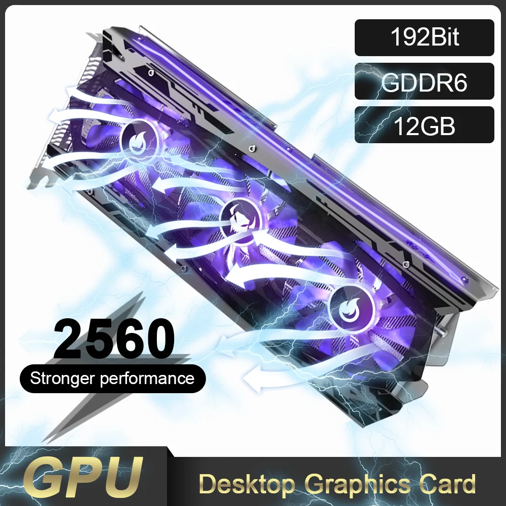 

Yeston RX6700XT-12G D6 Computer Gaming Graphics Card High Definition 12G 192 Bit GDDR6 Game Video Card for Desktop PC