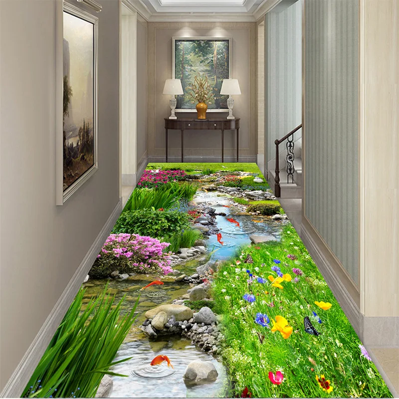 

Bedroom Decor 3D Carpet Living Room Dolphin Mermaid Long Corridor Mat Carpets Bedroom Kitchen Rugs Kids Playing Floor Area Rug