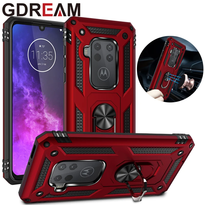 shockproof phone case for motorola g6 g7 plus play power e5 e6 play e 2020 z4 ring protective cover for moto one hyper zoom pro free global shipping