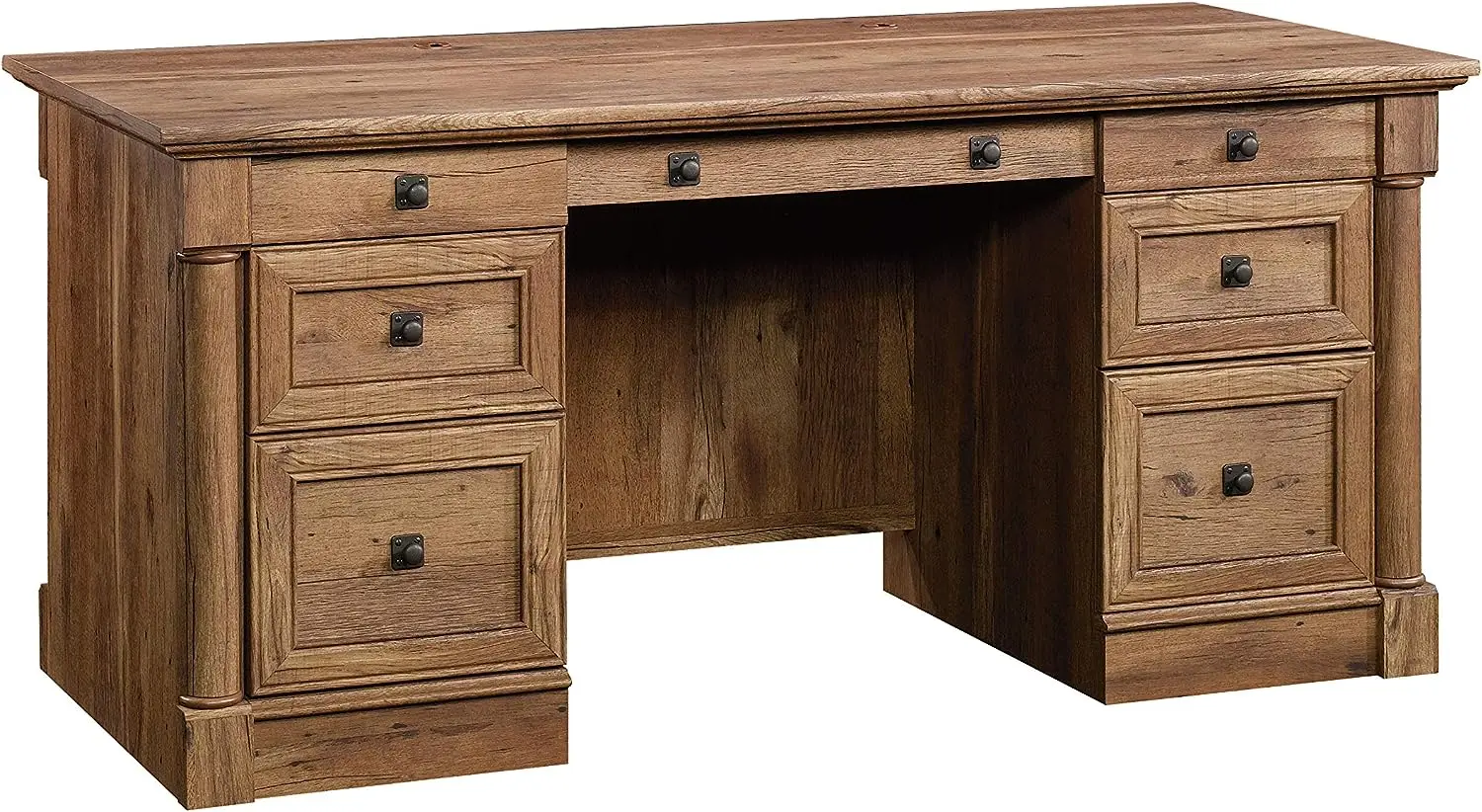 

Executive Desk, Vintage Oak finish White l shape office desk with drawers L shape desk Under desk drawer Desk l shape L shape of