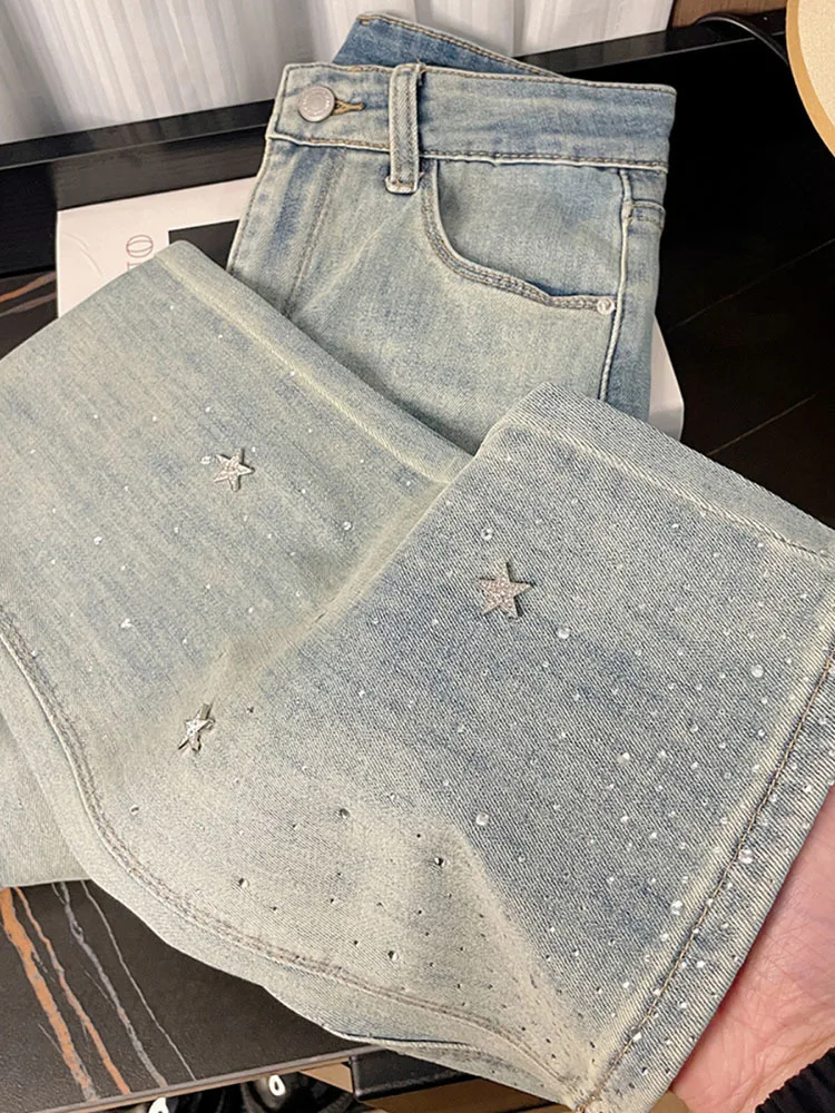 Джинсы для женщин винтажные джинсы с бантом и карманами свободные шикарные юбки