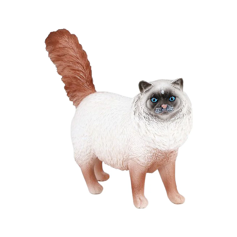 

Plastic Cat Figurine Decor Cat Model Adornment Realistic Animal Model Ornament
