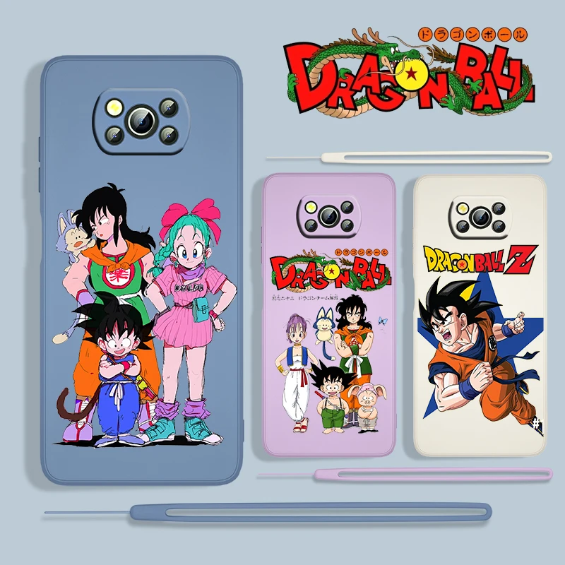 

Hot Anime DBZ Dragon Ball For Xiaomi POCO X3 NFC F3 GT M4 M3 M2 Pro C3 X2 11 Ultra Silicone Liquid Rope Phone Case Cover Coque