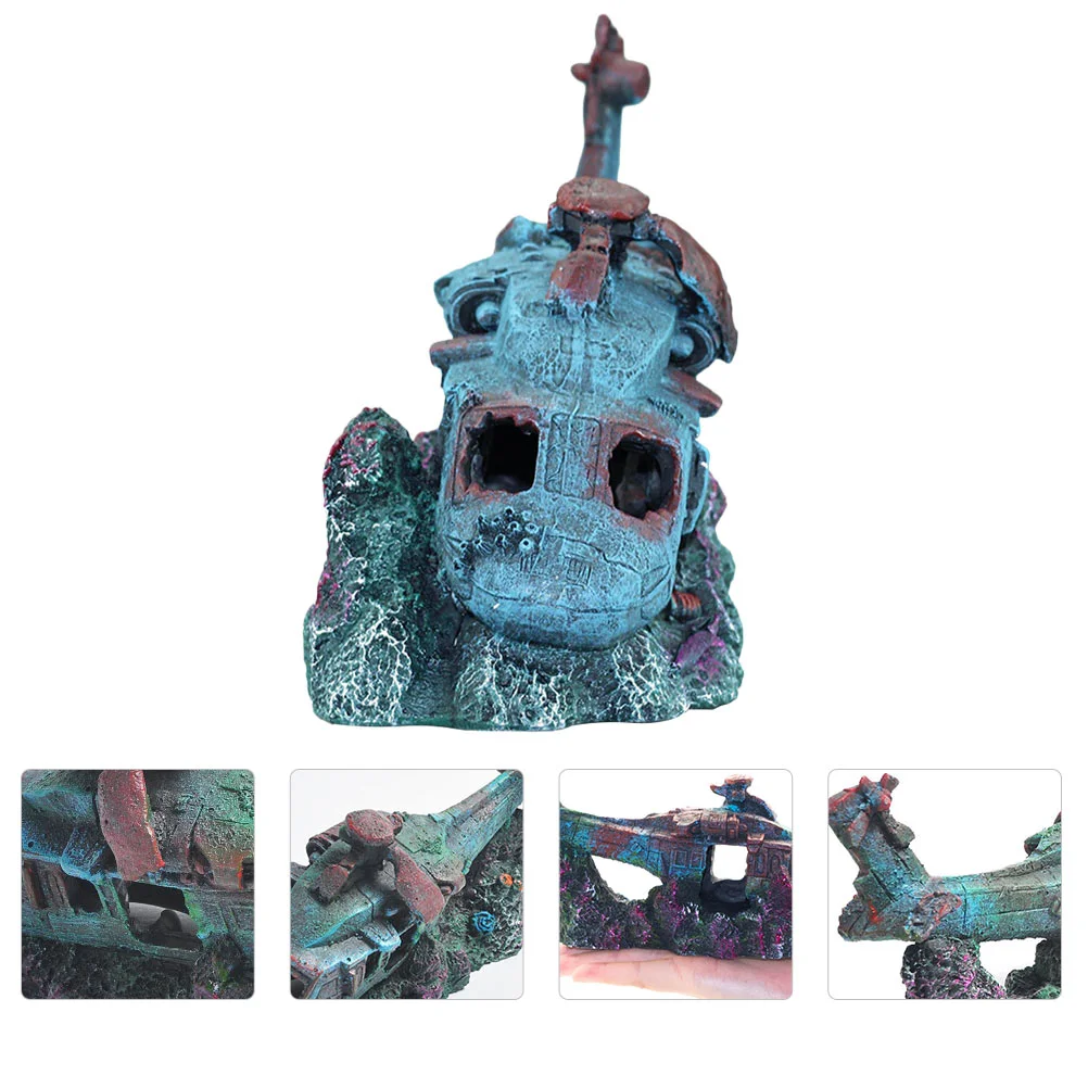 

Украшение для аквариума, полимерные поделки, украшение для аквариума, лодки, полимерная скульптура, вертолет, отверстие, камень, украшение для аквариума