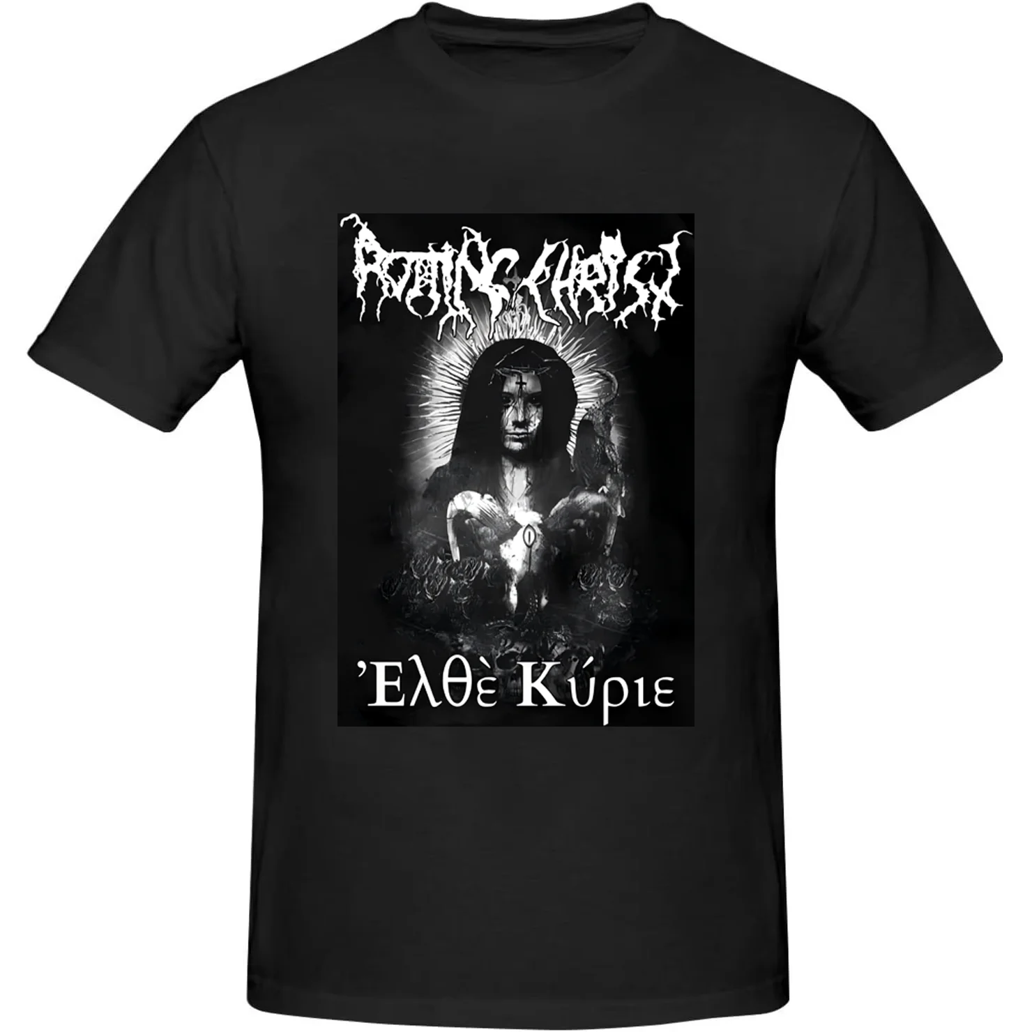 Черно-белая футболка Rotting Christ Elthe Kyrie