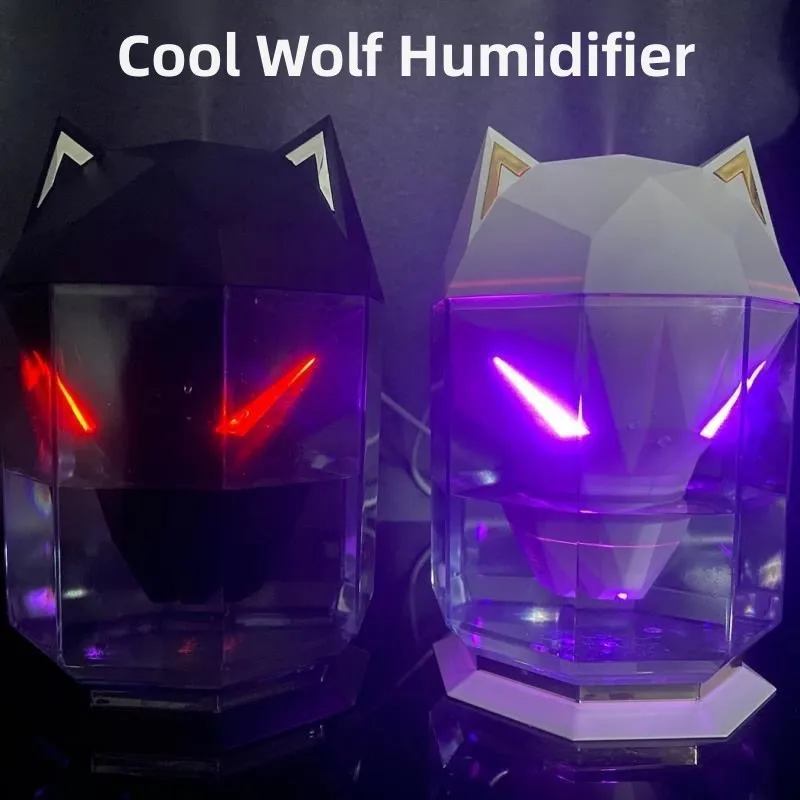Cool Wolf Air Humidifier 650ML Portable Mini USB CO2 Diffuser Aromatherapy Humidifiers  For Home Office  Diffusers Aroma Generat