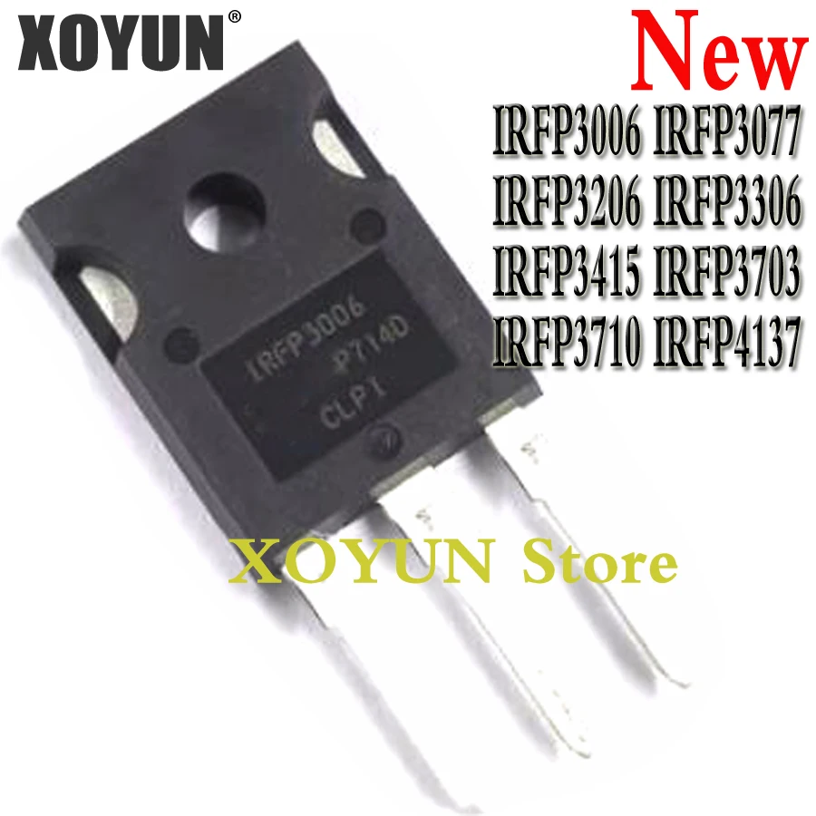 

5pcs IRFP3006 IRFP3077 IRFP3206 IRFP3306 IRFP3415 IRFP3703 IRFP3710 IRFP4137 TO3P Chips