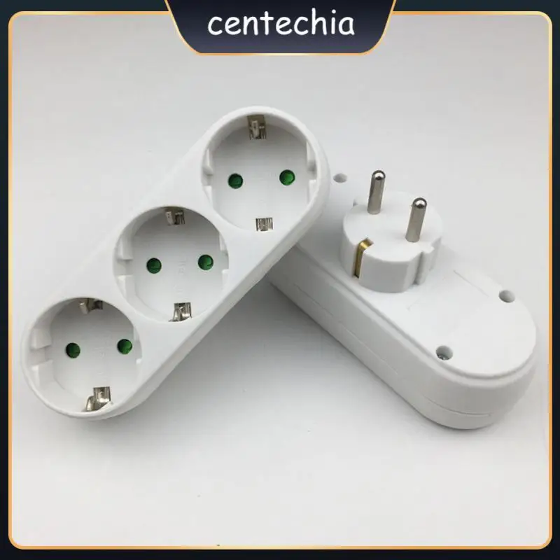 

Eu De Plug Converter 3500w Smart Home Socket Adapter 16a 250v Portable Power Conversion Wall Socket Splitter 1 Out 3 Wall Socket