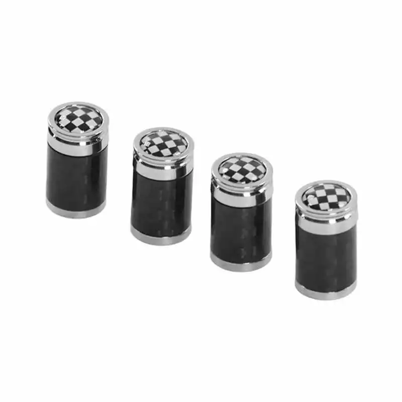 

Wheel Valve Stem Cover Carbon Fiber Tire Valve Stem Cap for Auto