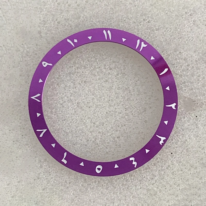 38mm Metal SUB Sloped Bezel Insert Ring Inner Diameter 30.5 mm Fits 40mm Mechanical Men's Watch Replacement Repair Parts