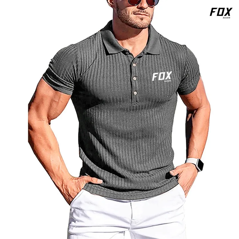 

2022 motorcycle riding Men's T-shirt Lapel Casual Short-sleeved Men T-shirt for Male Solid Color Pullover Top Man T shirt