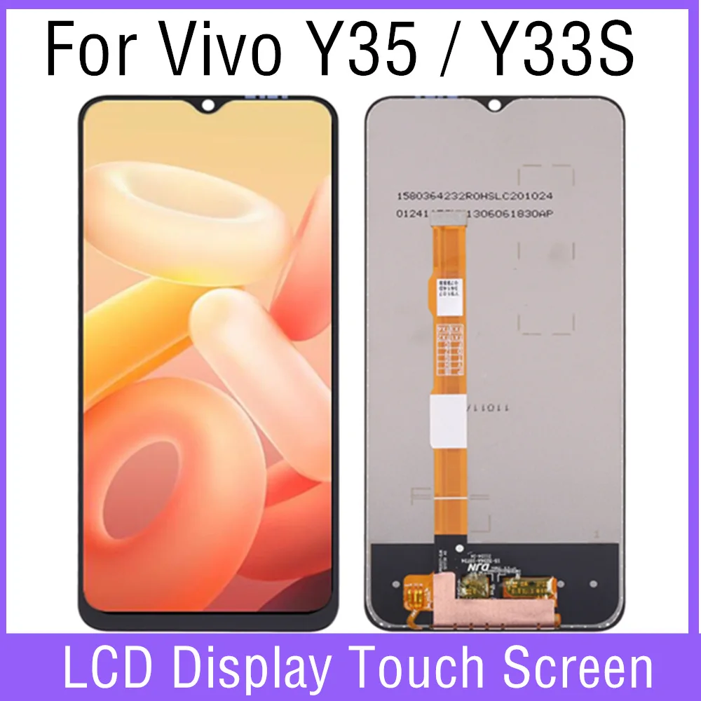 

6.58" LCD For VIVO Y35 4G V2205 LCD Display Screen Touch Digitized Assembly Replacement For VIVO Y33S 4G V2109 LCD