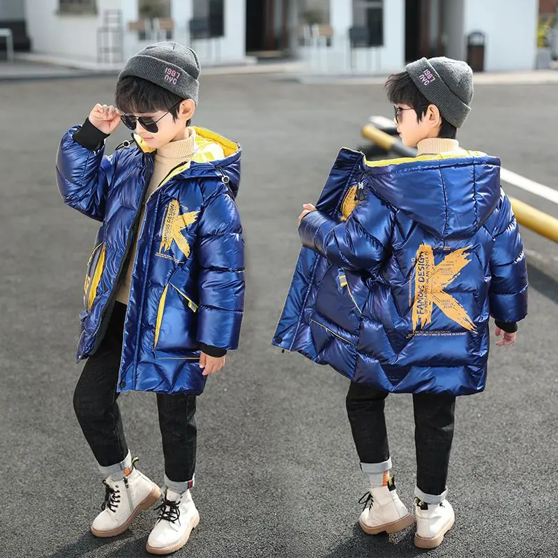 

Children's Clothes Boys Thickened Cotton Padded Jacket Winter Kids Coat New Korean Version Parkas Outerwear 4 13 12 14 Years Old