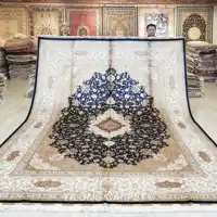 9'x12' Handknotted Silk Rug Oversized Turkish Kid Friendly Carpet (TJ412A)