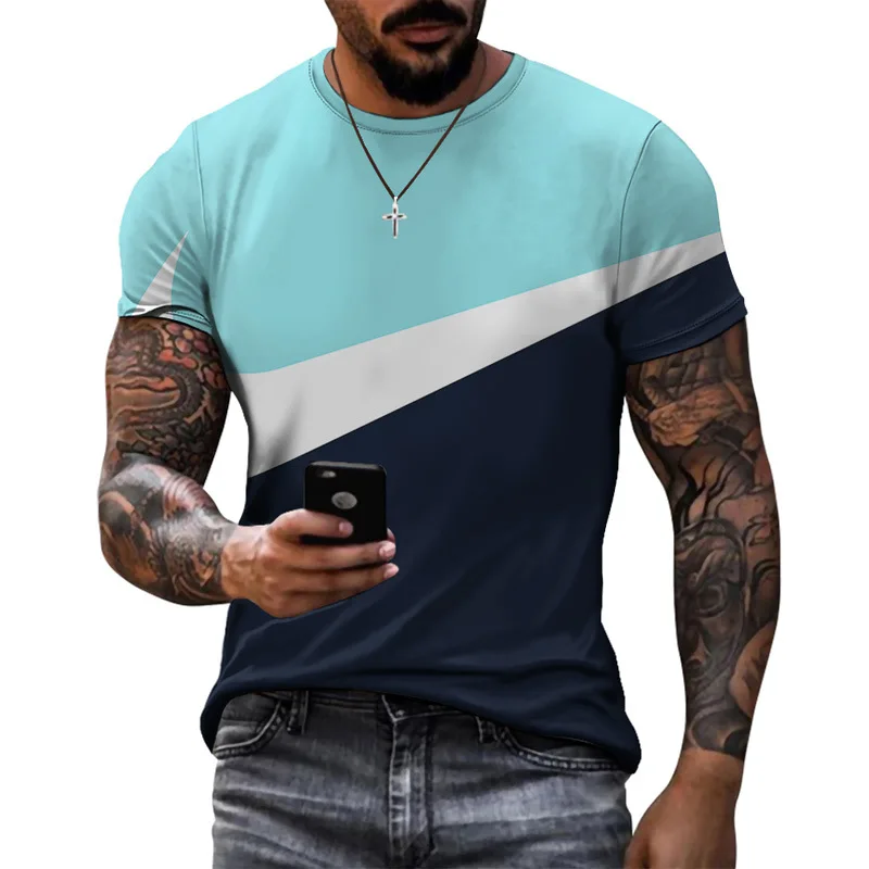 

Летняя крутая дизайнерская модель для спорта, рубашка с коротким рукавом и принтом, простая дышащая мужская футболка для отдыха