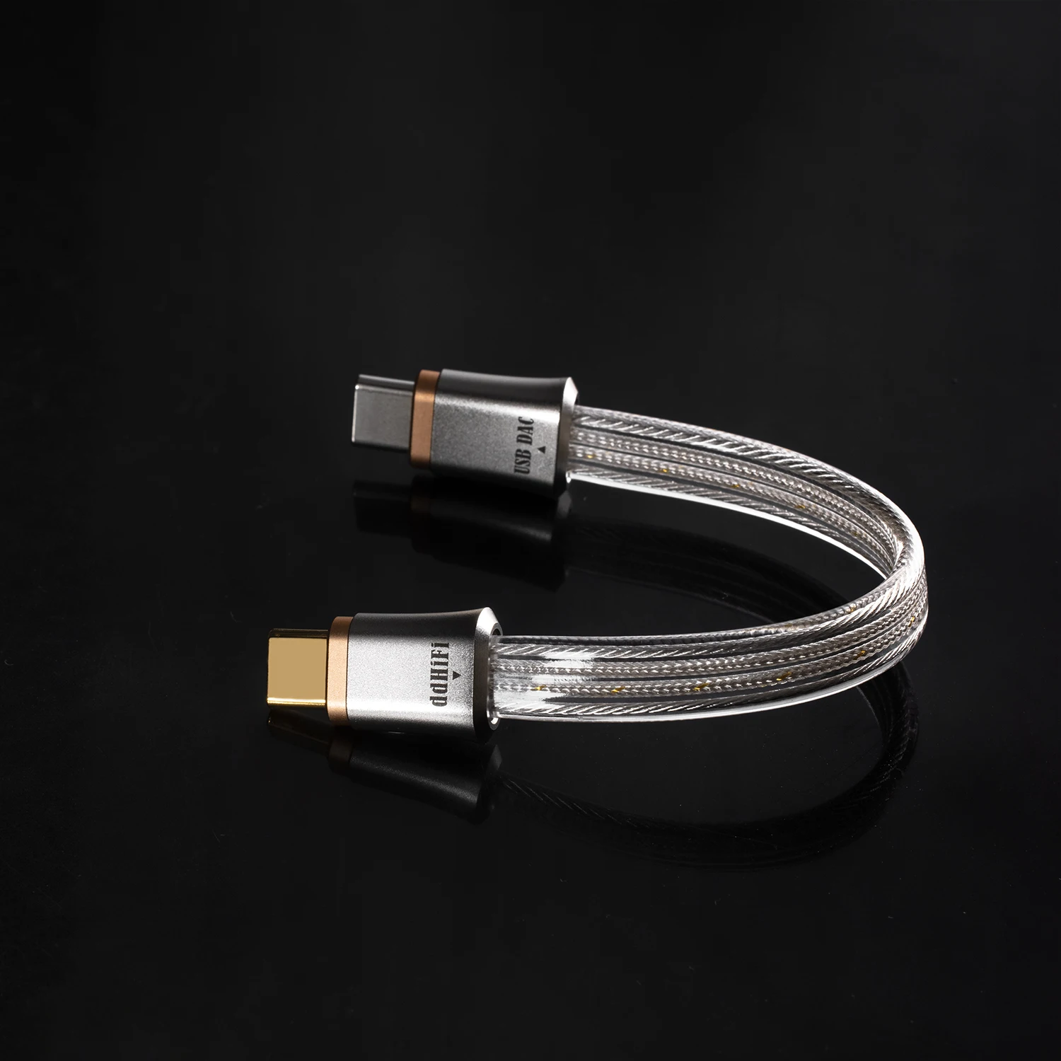 DD ddHiFi TC19CC (Comet) Флагманский цифровой сигнальный кабель USB-C - USB-C OTG из чистого серебра, четырехпроводная параллельная конструкция, 10 см. (art.: 3920daae45eef) - 3920daae45eef