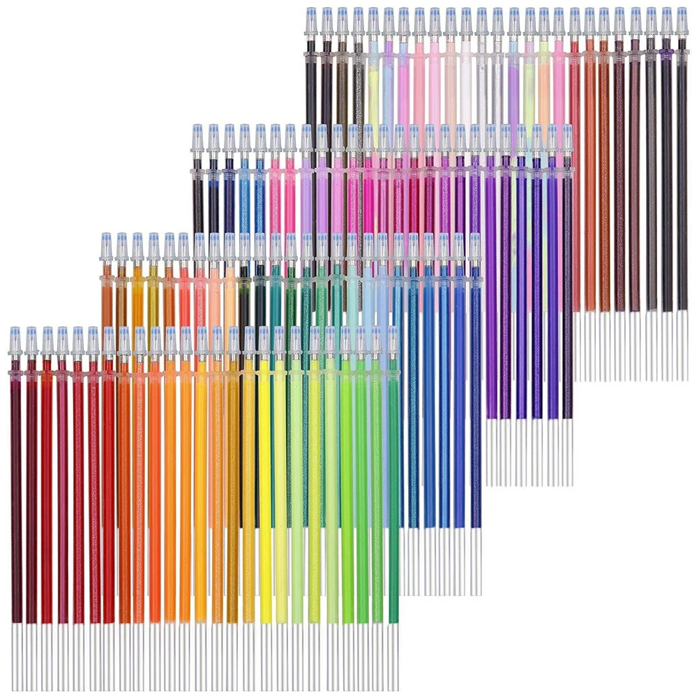 

48 Colors Fine Tip Pen Ink Refills Pens Fluorescence Highlighers Gel Highlighter Brush