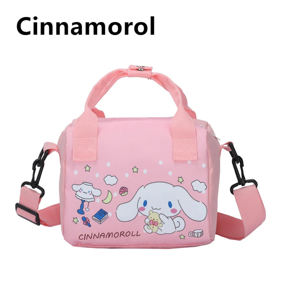 

Sanrio Shoulder Bags Cinnamorol Messenger Bag Kawaii Creative Cartoon Printed Canvas Bag Children's Outing Casual Shoulder Bag