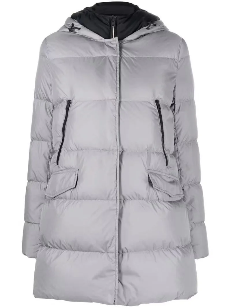 Привет новый однотонный толстый и теплый пуховик с капюшоном темпераментом