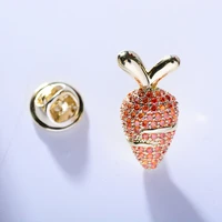 personality japanese and korean fruit and vegetable brooch carrot collar pin womens neckline clothes anti glare accessories