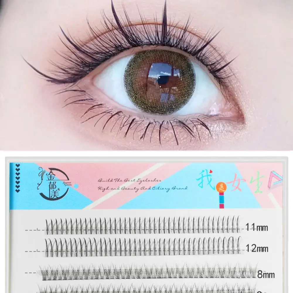 

QSTY A/M Shape Professional Makeup Individual Lashes Cluster spikes lash wispy premade russian Natural Fluffy false eyelashes