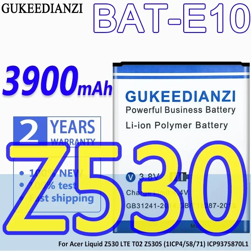 Аккумулятор GUKEEDIANZI 3900 мАч для Acer Liquid Z530 LTE T02 Z530S BAT E10 BAT-E10 (1ICP4/58/71) ICP 9375870 L1