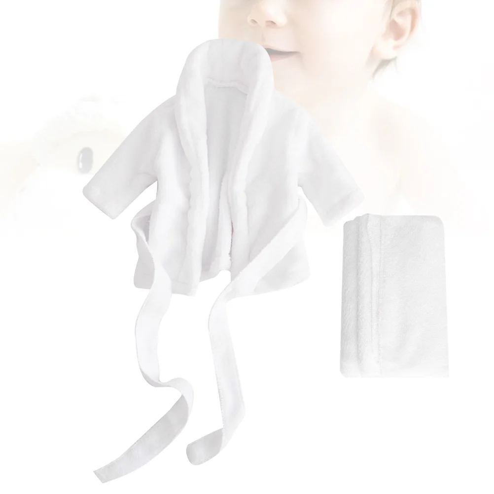 

Cotton Bathrobe, 1pc Photo Bathrobe for Infant Bathing Suits Newborn Photography Prop|32x27x2cm