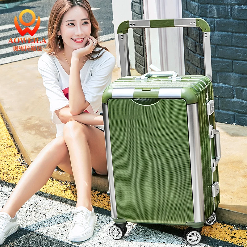Trolley Case Universal Wheel Couple Suitcase Men and Women Boarding Luggage 24 Inch Aluminum Frame Password Box