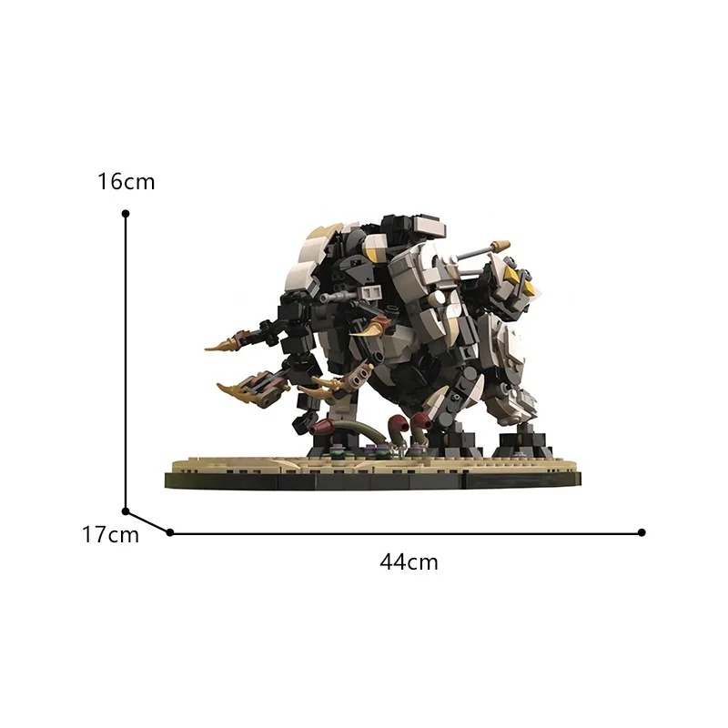 

MOC Horizon West Tremortusk Elephant Monster Building Game Horizon Zero Dawn Grazer Beast Bricks Toys For Children Birthday Gift