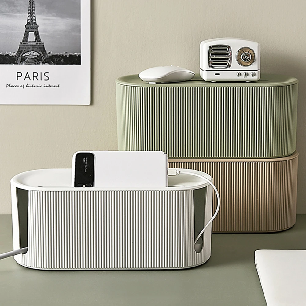 

Power Wire Cable Storage Box Nordic Style Plastic Data Line Storage Container Household Wiring Board Charger Socket Organizer