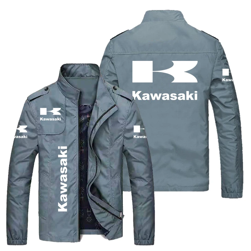 

Men's Motorcycle Jacket Printed Zip Up Vintage Coat Causal Men's Clothing Stand Collar Thin Coats for Men Brand Spring Autumn