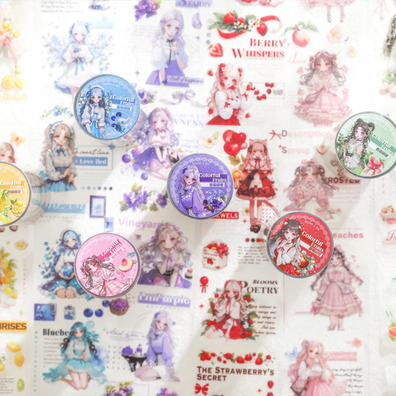 Mr. Paper Красочная Фруктовая Серия Малярная Лента 1 Рулон/упаковка 2 М Длина 8 Мм