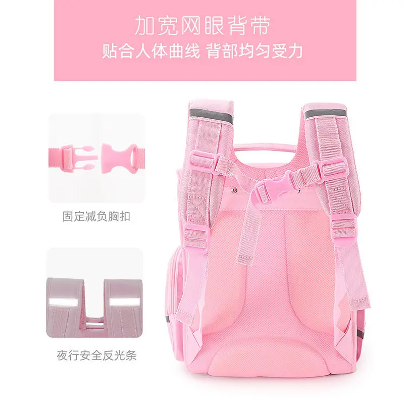 kids backpack Hello Kitty bag Primary School Schoolbag Girls Grade One, Two, Three Girls Shoulder Spine Protection Cute Backpack