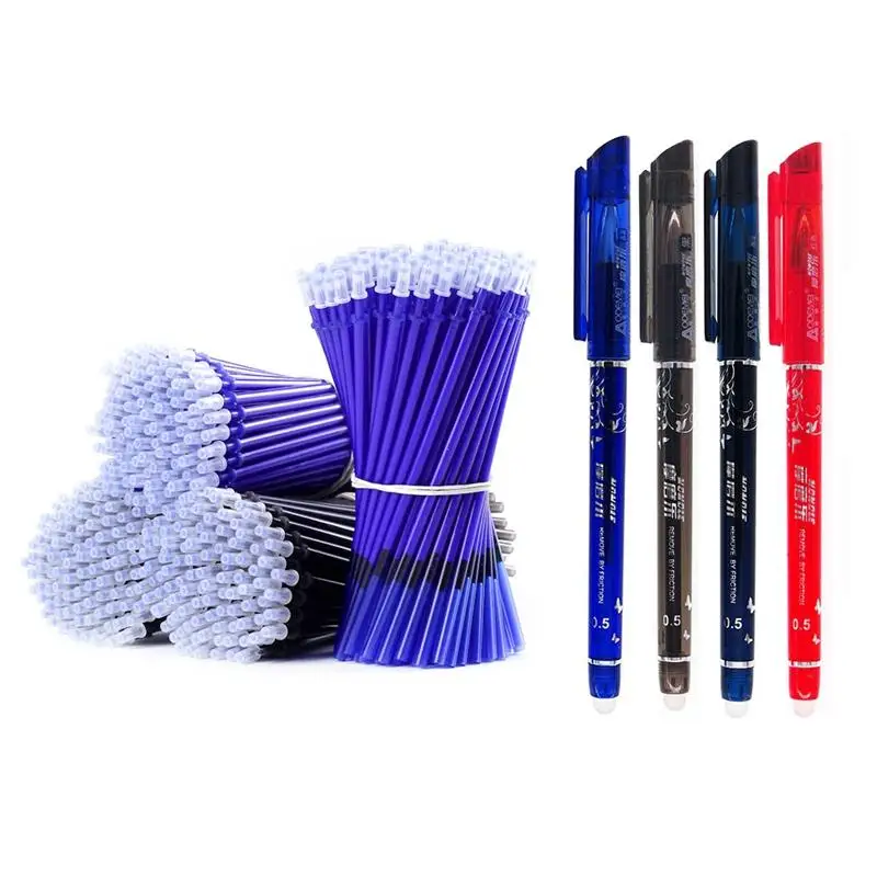 

10 Pcs/lot Magic Erasable Pen Refills Rod 0.5mm Office Gel Pen Washable Handle Blue Black Red Ink Pen School Writing Stationery