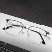 half rimless optical glasses frame with recipe blue light blocking eyeglasses men prescription eyewear oculos de grau 3834j