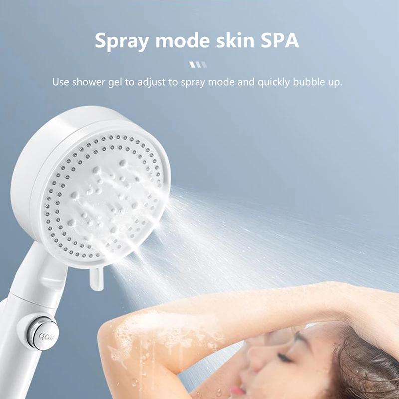 Съемная насадка для душа высокого давления водосберегающий распылитель черная