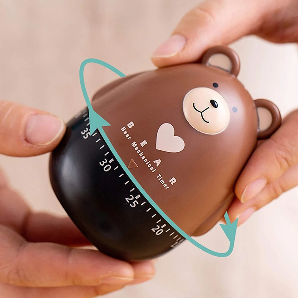 

Кухонный телефон, таймер обратного отсчета, семейный таймер, 55 минут, для приготовления пищи, занятий спортом, обучения и т. Д., коричневый