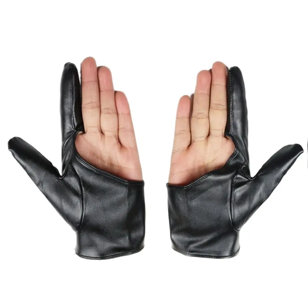 

Two Fingers Performance Gloves PU Leather Gloves Performer Gloves