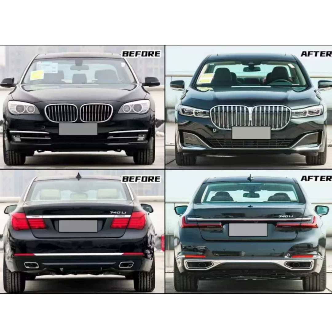 Фото Комплект обвесов: крышка двигателя, крылья, бампер для BMW 7 серии F02 730 740 09-22, преобразование в G12, новые боковые пороги №2