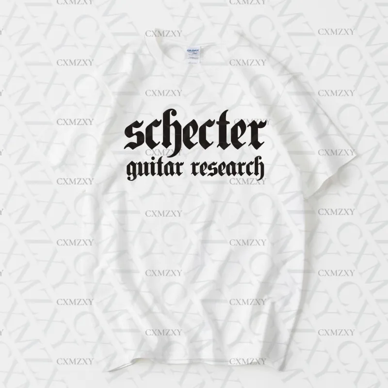 Фото Хлопковая футболка Schecter для электрогитары Scott с коротким рукавом, рок-группа, тренировочный костюм гитариста для мужчин и женщин, высокое качество №2