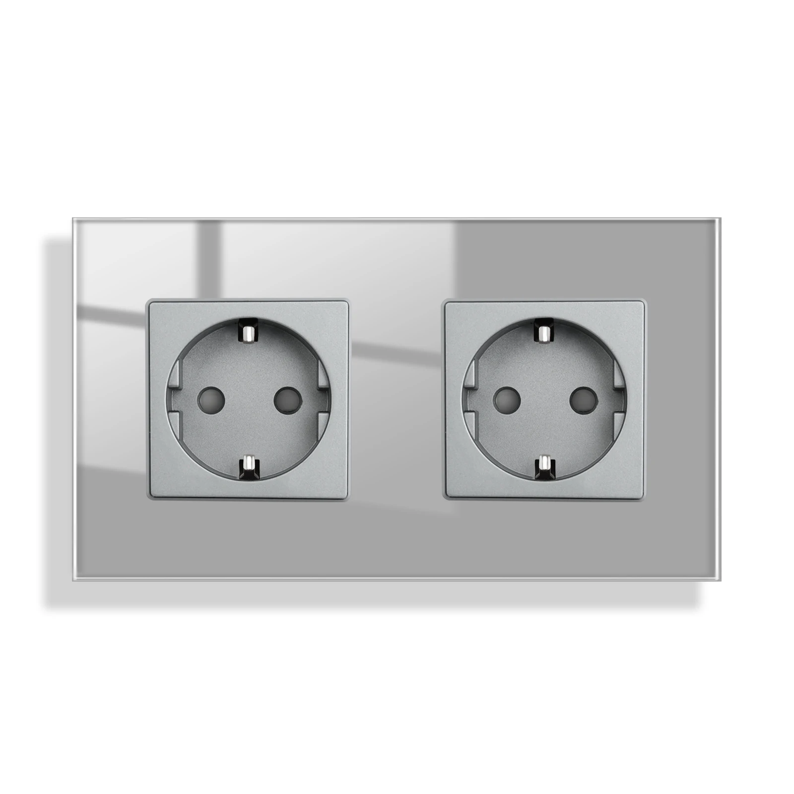 Bingoelec Двойная USB-розетка серого цвета