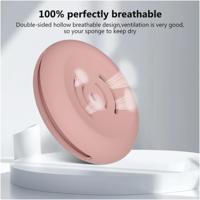 Чехол для пудры Удобный кожи чехол макияжа Силиконовый держатель пуховки