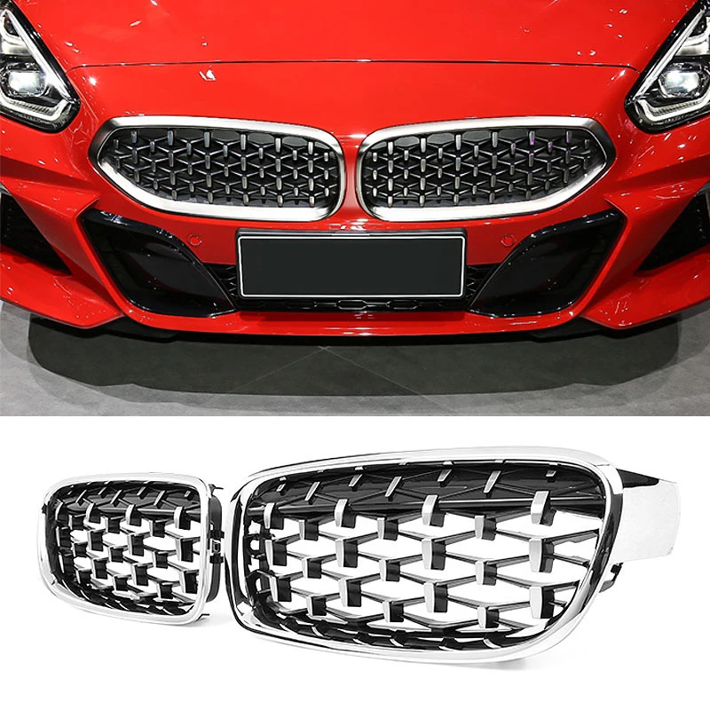 

A Pair Diamond Car Front Grill Racing Grills For BMW F30 F35 F10 F11 G30 G38 G11 G12 G01 G08 E70 E71 E72 F15 F16 3 5 7 Series