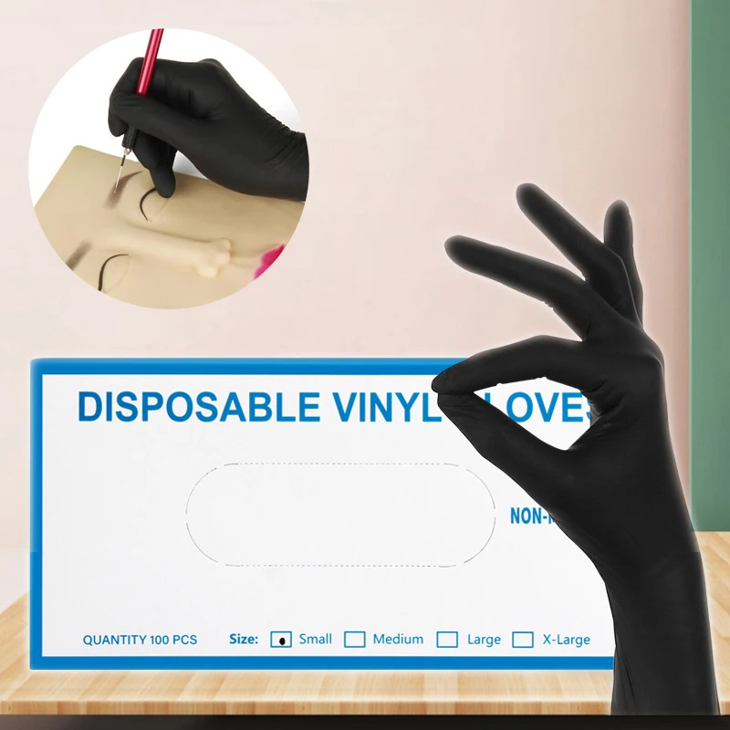 50 шт. одноразовые композитные нитриловые перчатки для салона красоты